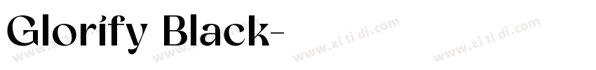 Glorify Black字体转换